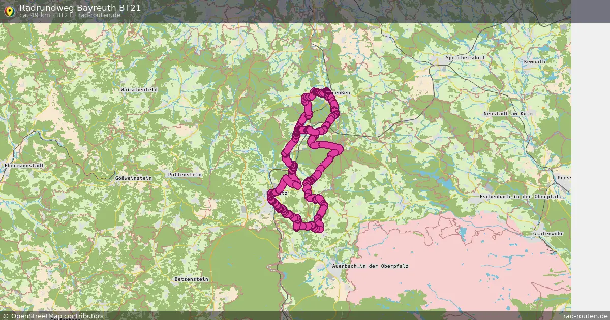 Radrundweg Bayreuth BT21 (BT21) – Fernradroute auf Rad-Routen.de
