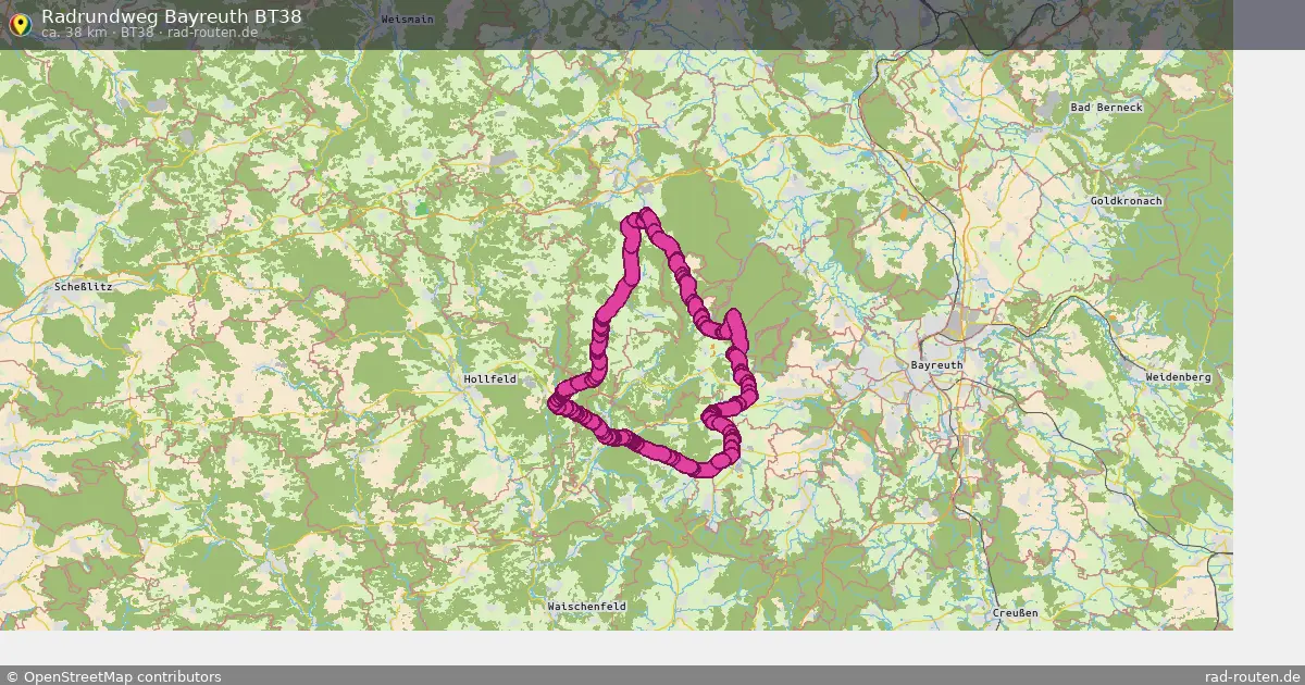 Radrundweg Bayreuth BT38 (BT38) – Fernradroute auf Rad-Routen.de