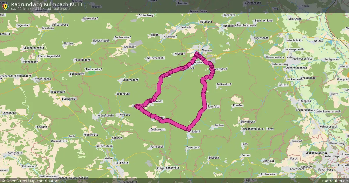 Radrundweg Kulmbach KU11 (KU11) – Fernradroute auf Rad-Routen.de