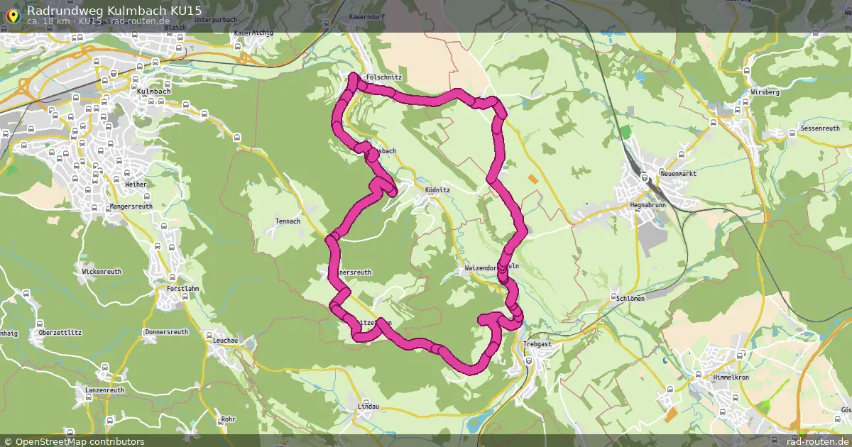 Radrundweg Kulmbach KU15 (KU15) – Fernradroute auf Rad-Routen.de