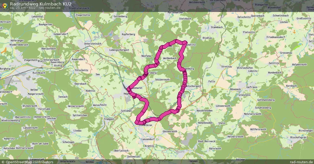 Radrundweg Kulmbach KU2 (KU2) – Fernradroute auf Rad-Routen.de
