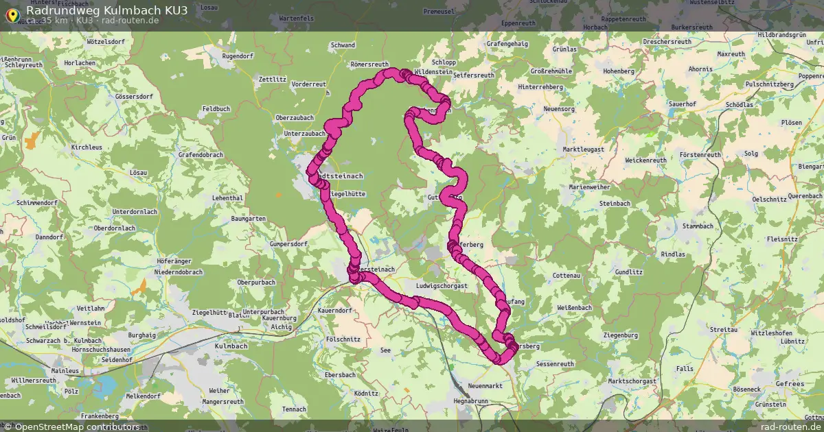 Radrundweg Kulmbach KU3 (KU3) – Fernradroute auf Rad-Routen.de