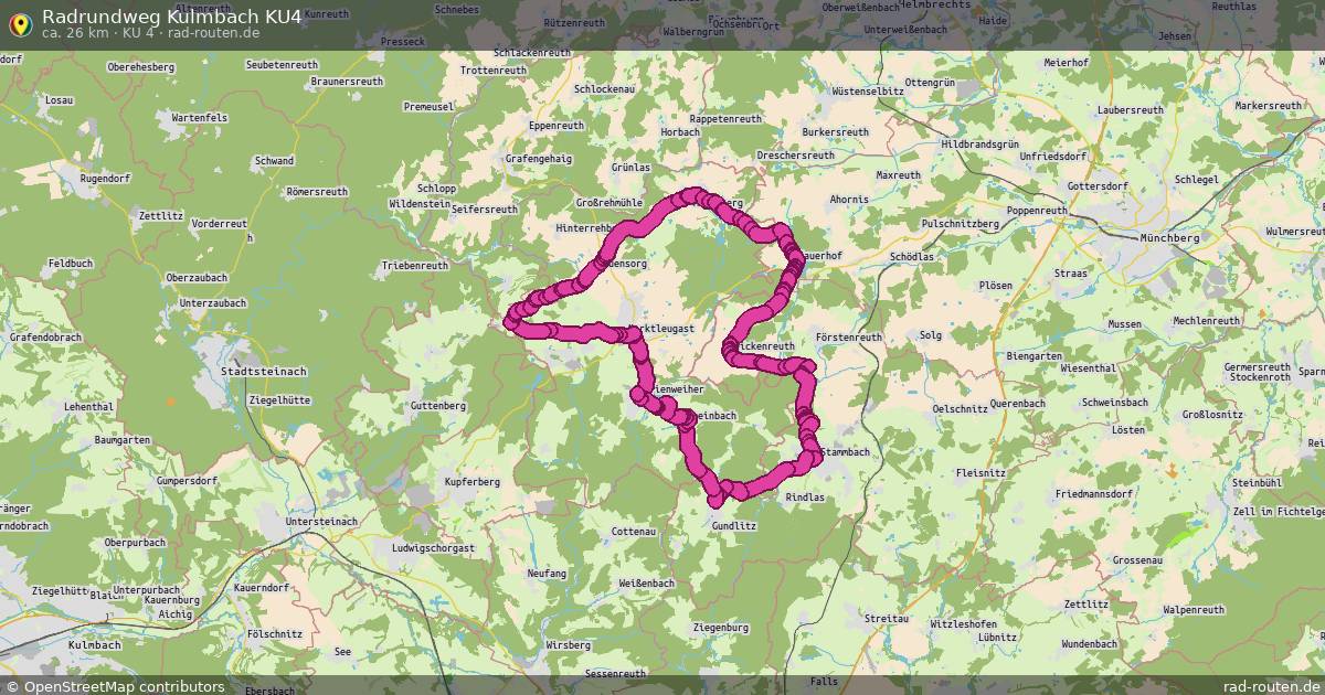 Radrundweg Kulmbach KU4 (KU 4) – Fernradroute auf Rad-Routen.de