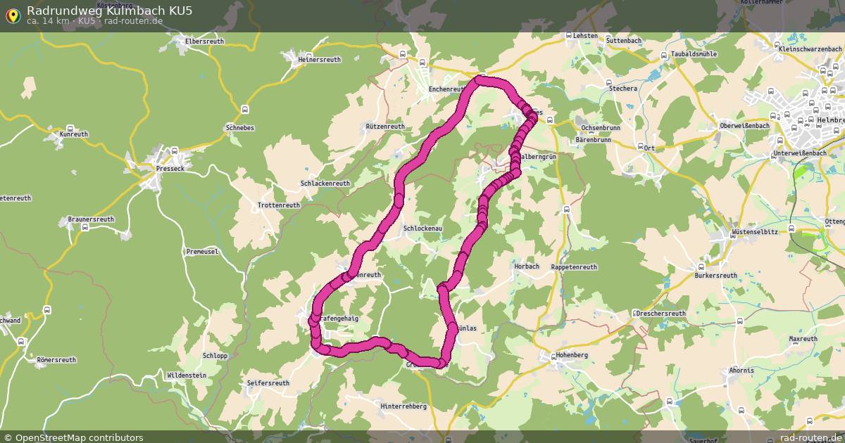 Radrundweg Kulmbach KU5 (KU5) – Fernradroute auf Rad-Routen.de