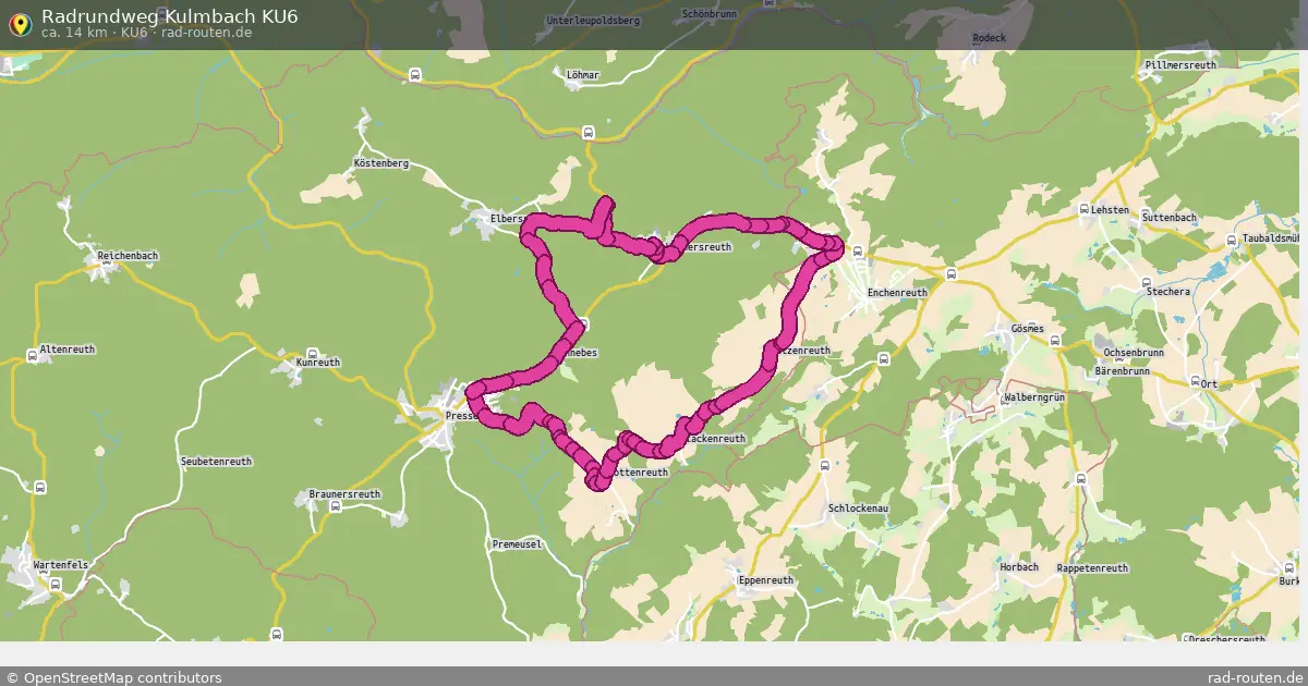 Radrundweg Kulmbach KU6 (KU6) – Fernradroute auf Rad-Routen.de