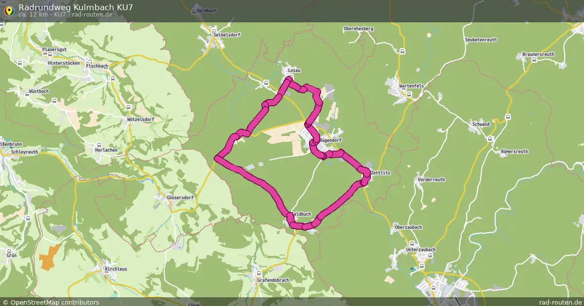 Radrundweg Kulmbach KU7 (KU7) – Fernradroute auf Rad-Routen.de