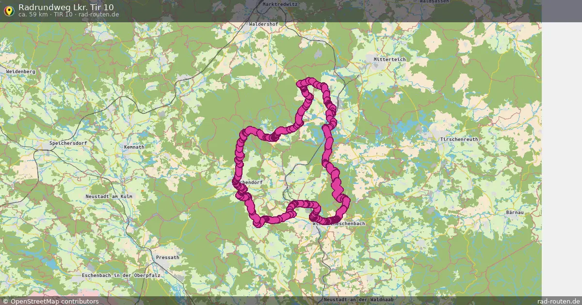 Radrundweg Lkr. Tir 10 (TIR 10) – Fernradroute auf Rad-Routen.de