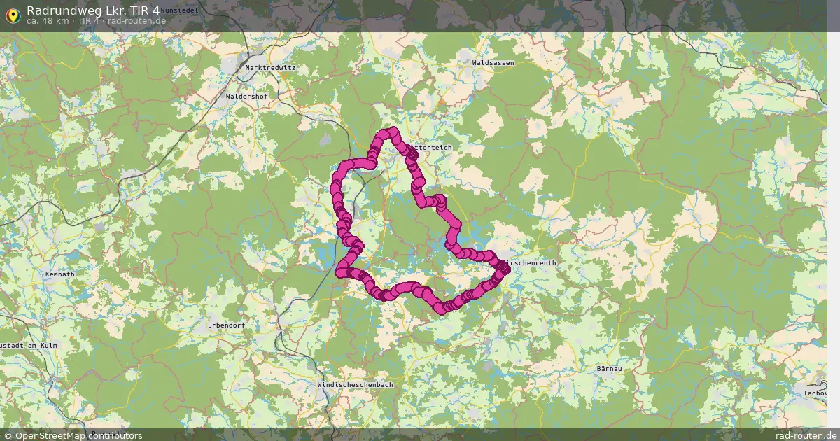 Radrundweg Lkr. TIR 4 (TIR 4) – Fernradroute auf Rad-Routen.de