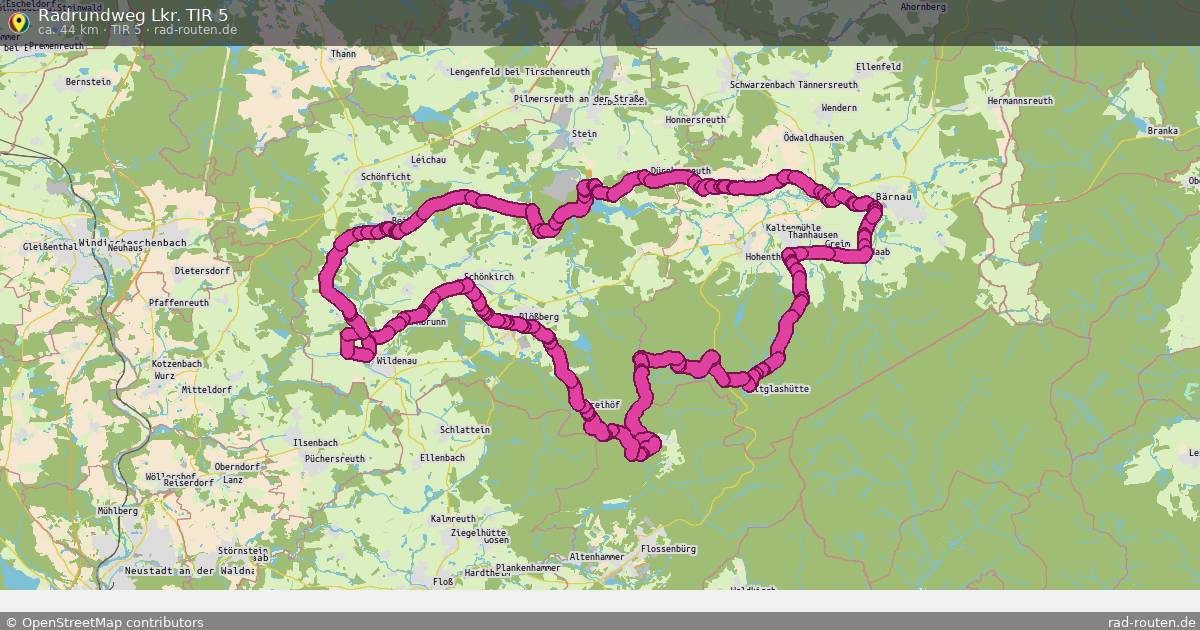 Radrundweg Lkr. TIR 5 (TIR 5) – Fernradroute auf Rad-Routen.de