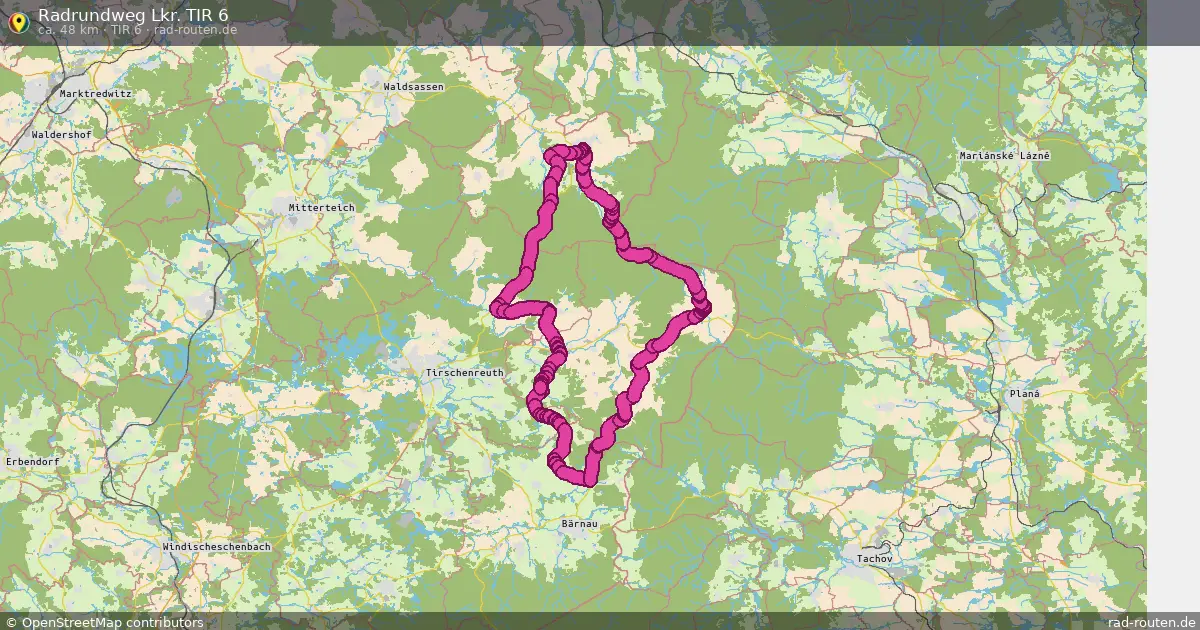 Radrundweg Lkr. TIR 6 (TIR 6) – Fernradroute auf Rad-Routen.de