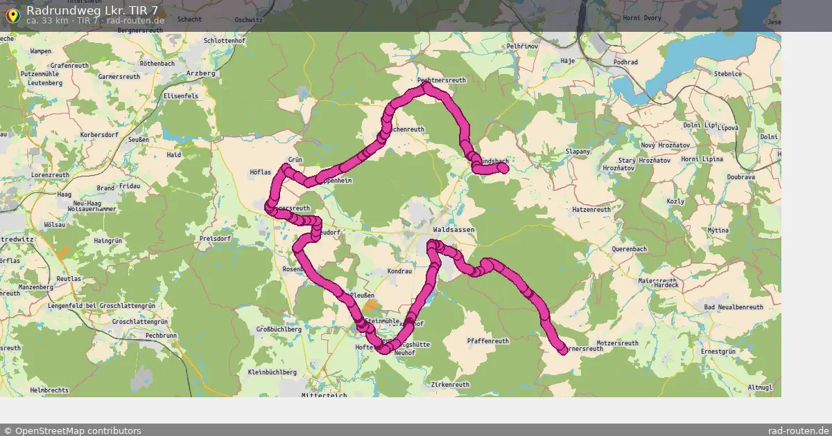 Radrundweg Lkr. TIR 7 (TIR 7) – Fernradroute auf Rad-Routen.de