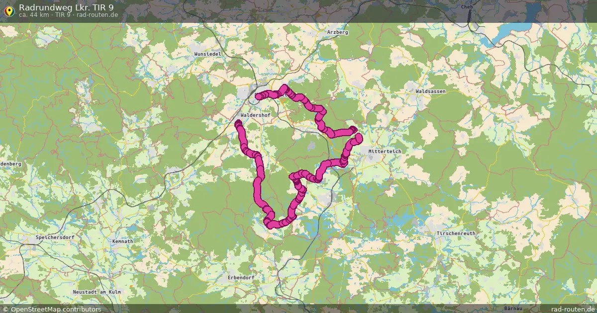 Radrundweg Lkr. TIR 9 (TIR 9) – Fernradroute auf Rad-Routen.de
