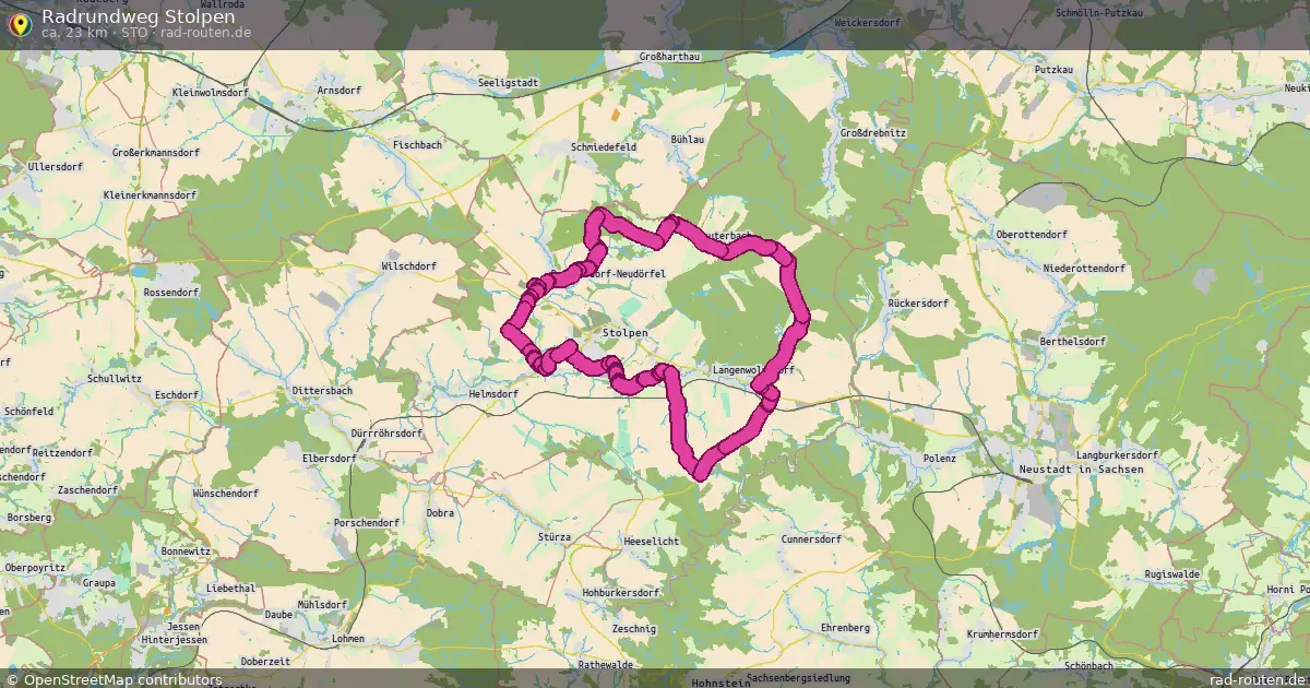 Radrundweg Stolpen (Sto) – Fernradroute auf Rad-Routen.de