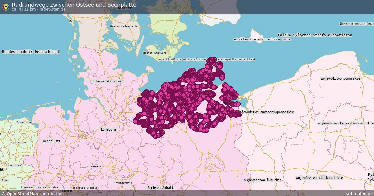 Radrundwege zwischen Ostsee und Seenplatte – Fernradroute auf Rad-Routen.de