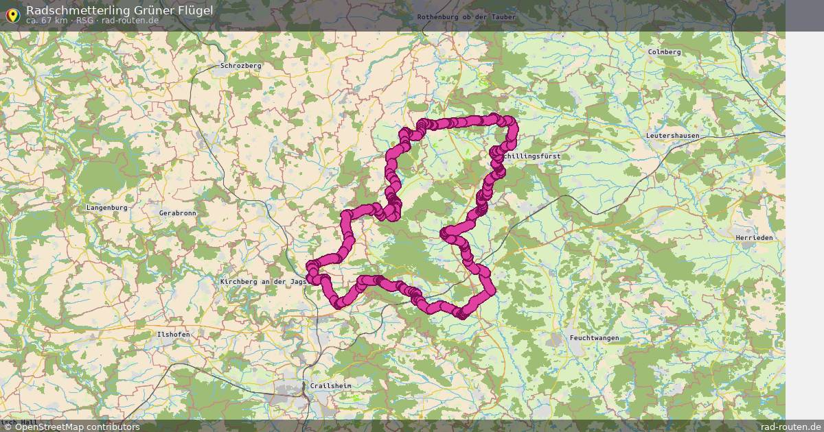 Radschmetterling Grüner Flügel (RsG) – Fernradroute auf Rad-Routen.de