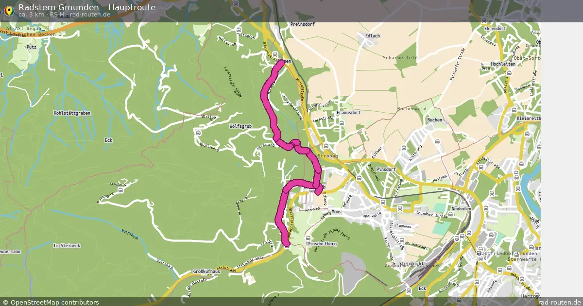 Radstern Gmunden – Hauptroute
