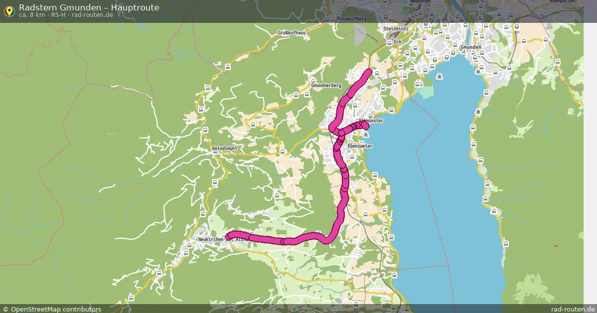 Radstern Gmunden – Hauptroute (RS-H) – Fernradroute auf Rad-Routen.de