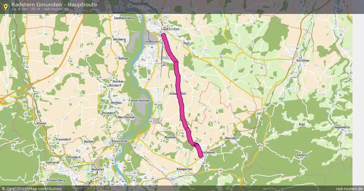 Radstern Gmunden – Hauptroute