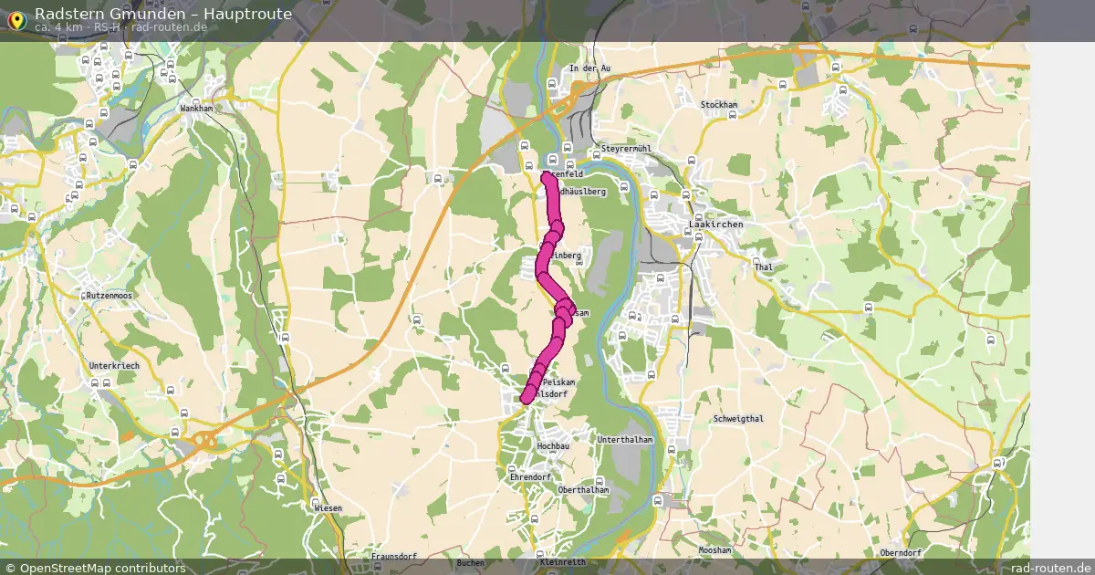 Radstern Gmunden – Hauptroute (RS-H) – Fernradroute auf Rad-Routen.de