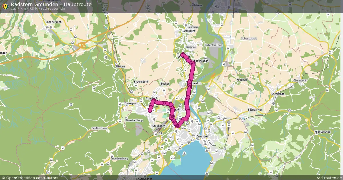 Radstern Gmunden – Hauptroute (RS-H) – Fernradroute auf Rad-Routen.de