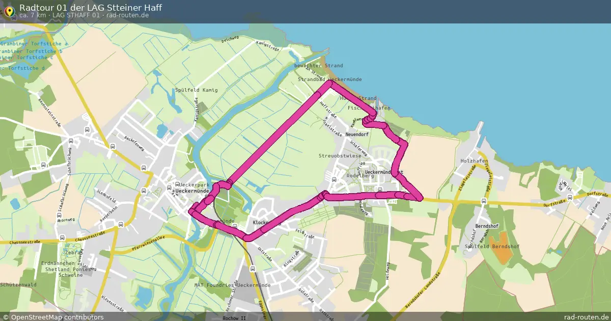 Radtour 01 der LAG Stteiner Haff (LAG StHaff 01) – Fernradroute auf Rad-Routen.de
