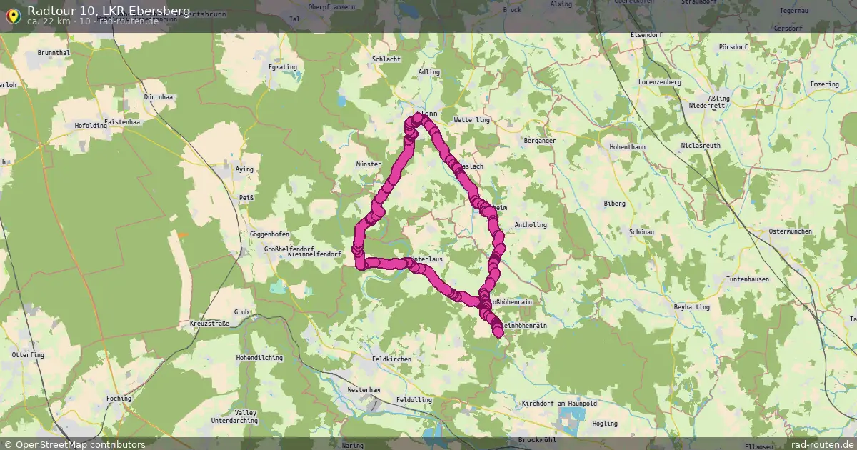 Radtour 10, LKR Ebersberg (10) – Fernradroute auf Rad-Routen.de