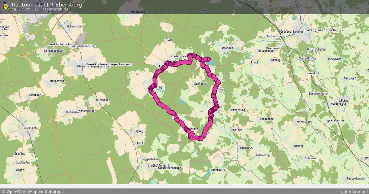 Radtour 11, LKR Ebersberg (11) – Fernradroute auf Rad-Routen.de