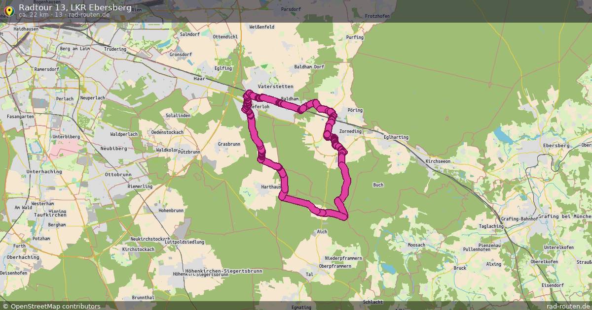 Radtour 13, LKR Ebersberg (13) – Fernradroute auf Rad-Routen.de