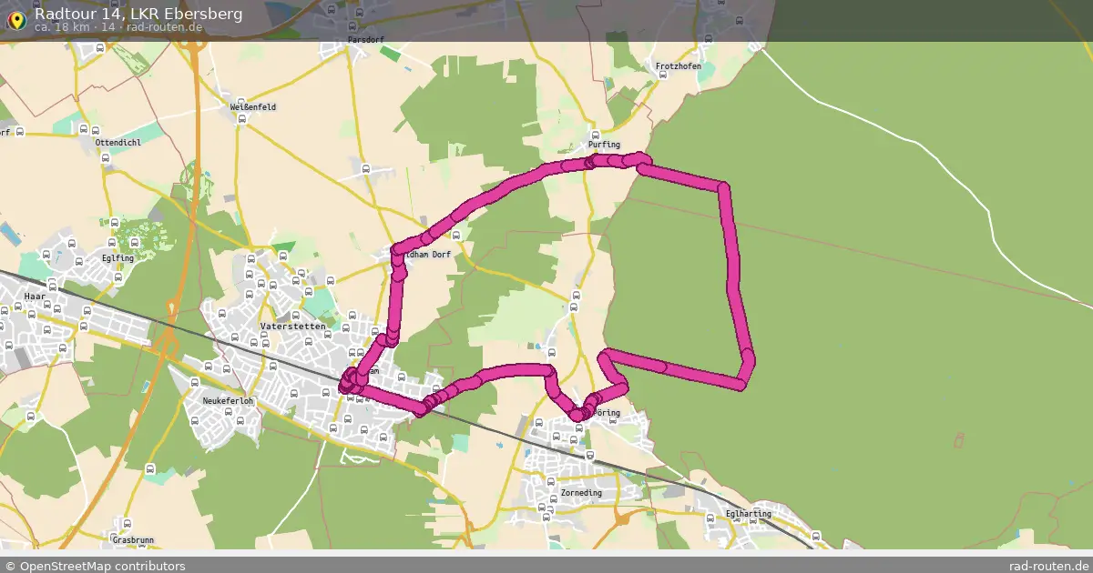 Radtour 14, LKR Ebersberg (14) – Fernradroute auf Rad-Routen.de