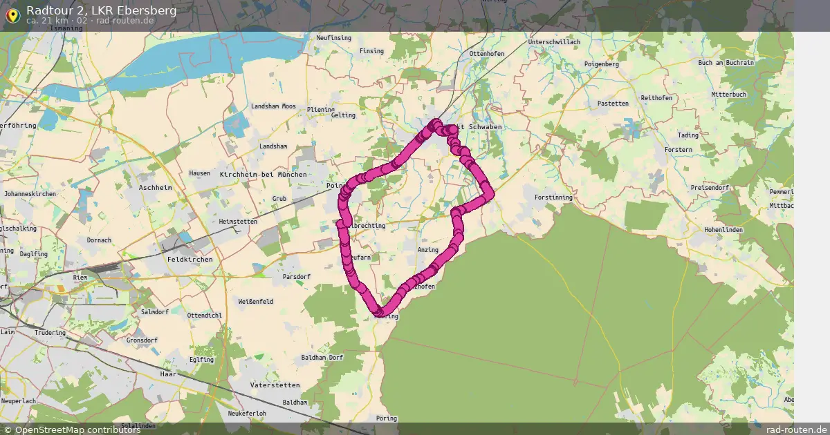 Radtour 2, LKR Ebersberg (02) – Fernradroute auf Rad-Routen.de