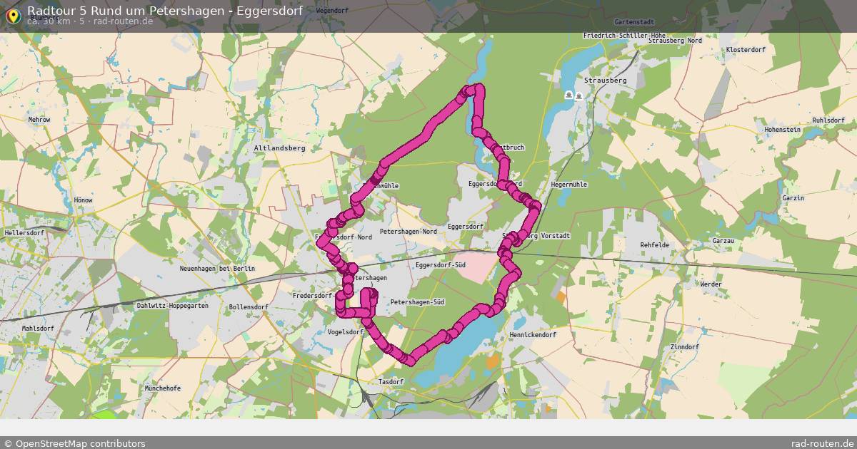 Radtour 5 Rund um Petershagen - Eggersdorf (5) – Fernradroute auf Rad-Routen.de
