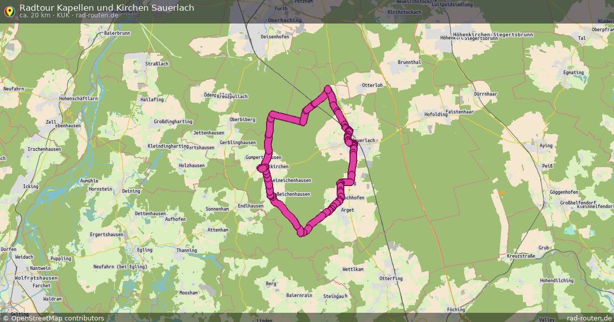 Radtour Kapellen und Kirchen Sauerlach (KuK) – Fernradroute auf Rad-Routen.de
