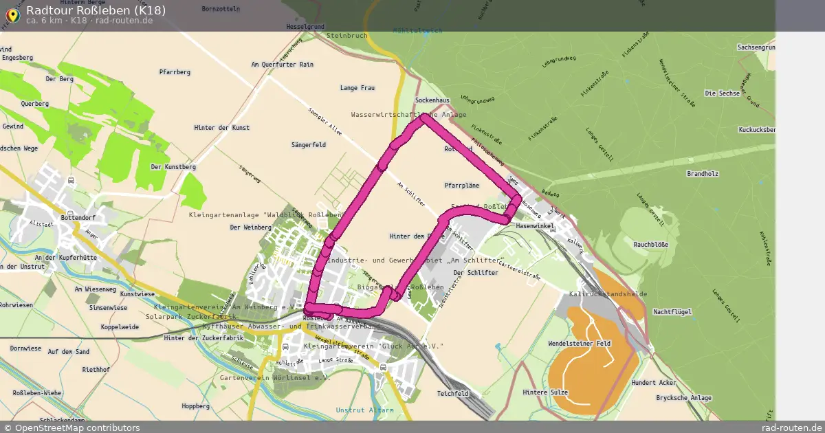 Radtour Roßleben (K18) (K18) – Fernradroute auf Rad-Routen.de
