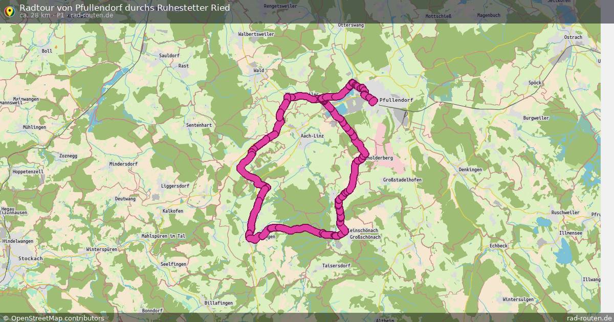 Radtour von Pfullendorf durchs Ruhestetter Ried (P1) – Fernradroute auf Rad-Routen.de