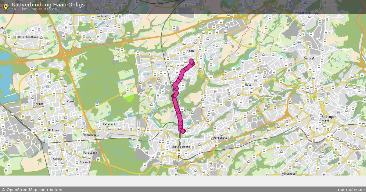 Radverbindung Haan-Ohligs – Fernradroute auf Rad-Routen.de