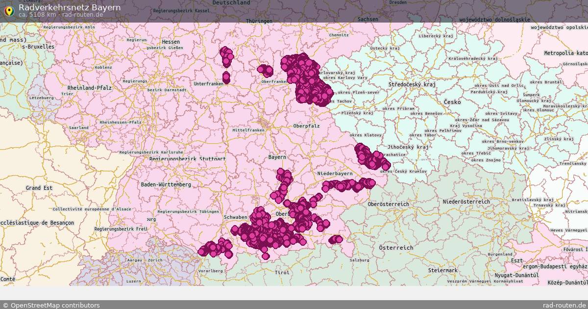 Radverkehrsnetz Bayern – Fernradroute auf Rad-Routen.de