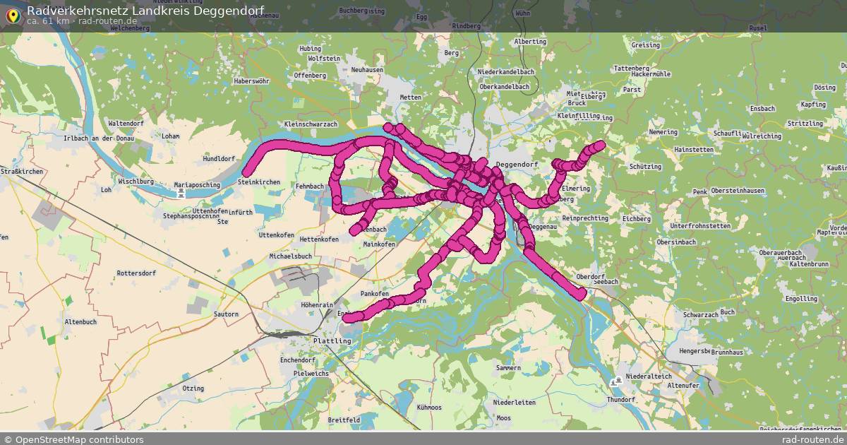 Radverkehrsnetz Landkreis Deggendorf – Fernradroute auf Rad-Routen.de