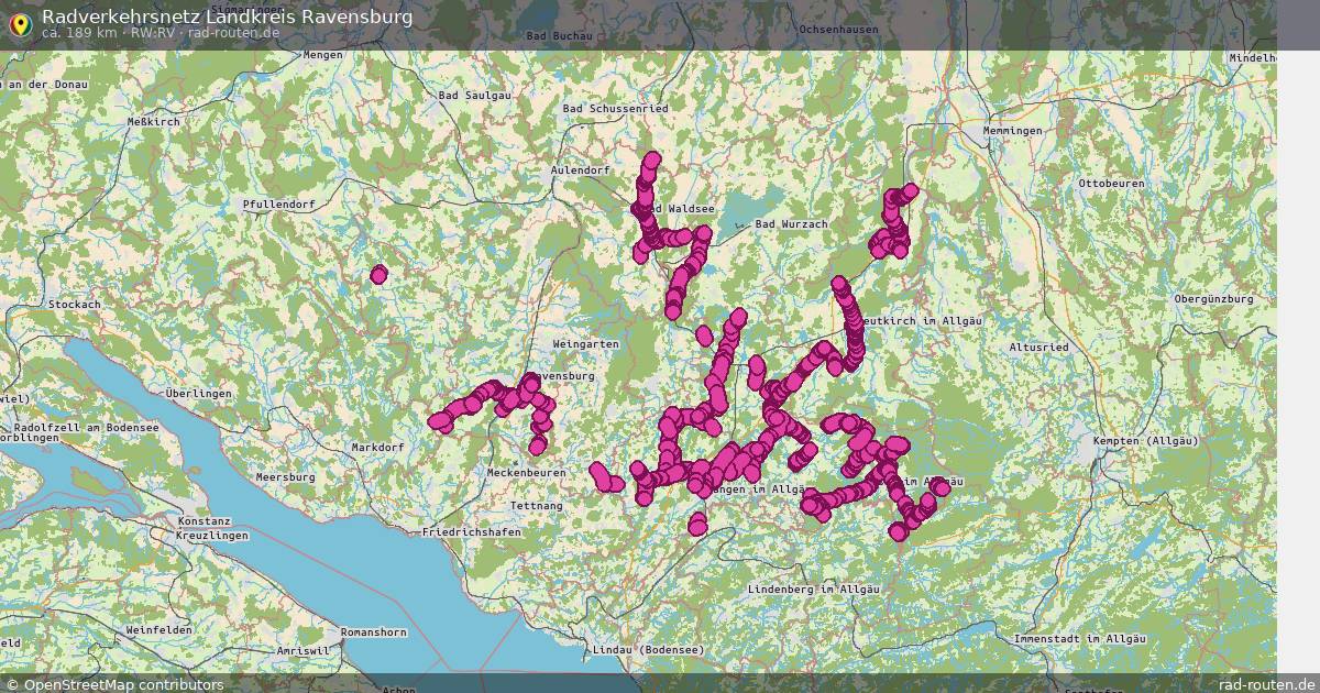 Radverkehrsnetz Landkreis Ravensburg (RW:RV) – Fernradroute auf Rad-Routen.de