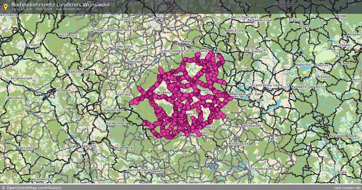 Radverkehrsnetz Landkreis Wunsiedel (RW:WUN) – Fernradroute auf Rad-Routen.de