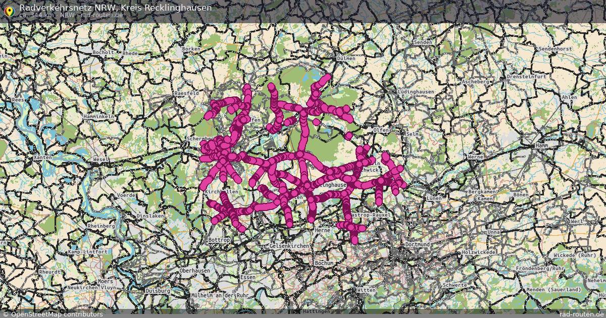 Radverkehrsnetz NRW, Kreis Recklinghausen