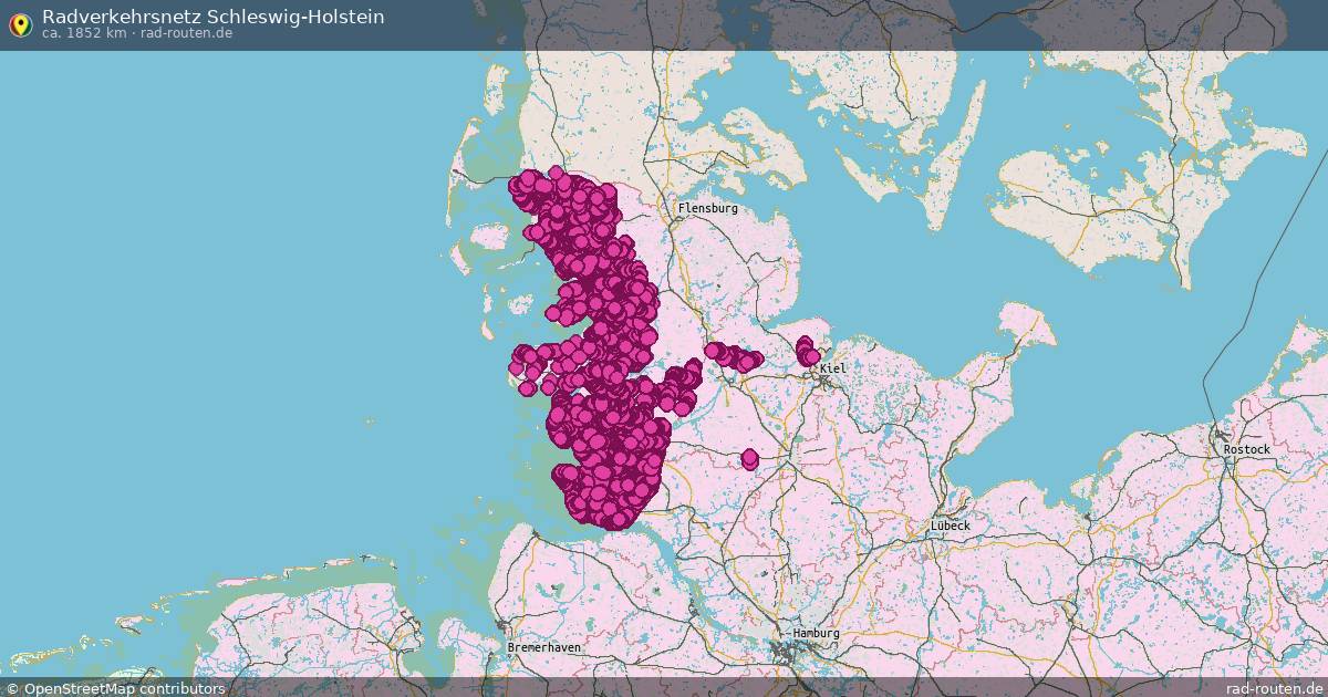 Radverkehrsnetz Schleswig-Holstein – Fernradroute auf Rad-Routen.de