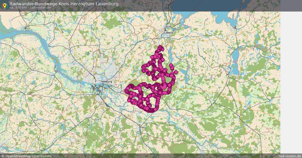 Radwander-Rundwege Kreis Herzogtum Lauenburg – Fernradroute auf Rad-Routen.de