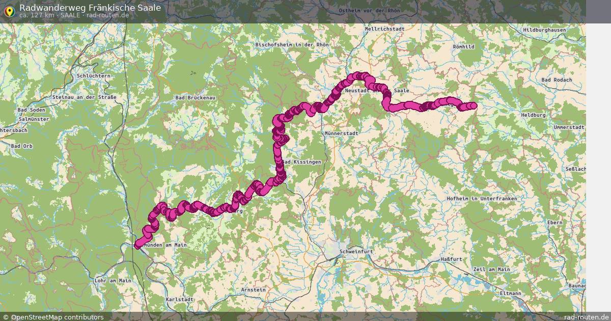 Radwanderweg Fränkische Saale (SAALE) – Fernradroute auf Rad-Routen.de
