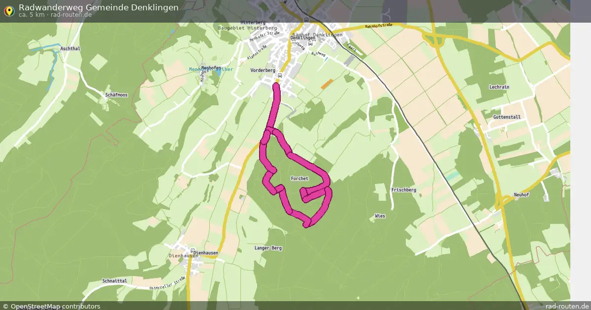 Radwanderweg Gemeinde Denklingen – Fernradroute auf Rad-Routen.de