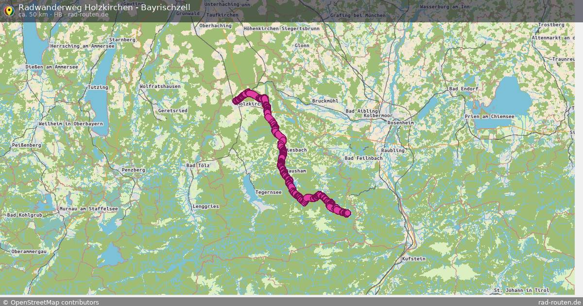 Radwanderweg Holzkirchen - Bayrischzell (HB) – Fernradroute auf Rad-Routen.de