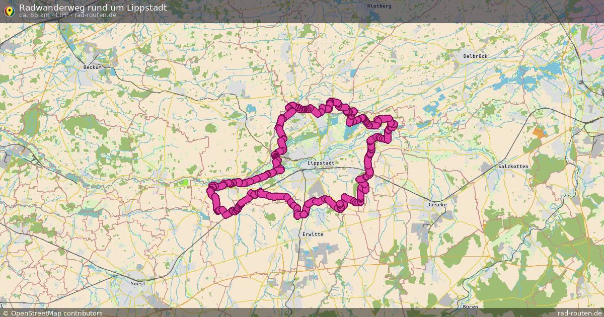 Radwanderweg rund um Lippstadt (Lipp) – Fernradroute auf Rad-Routen.de