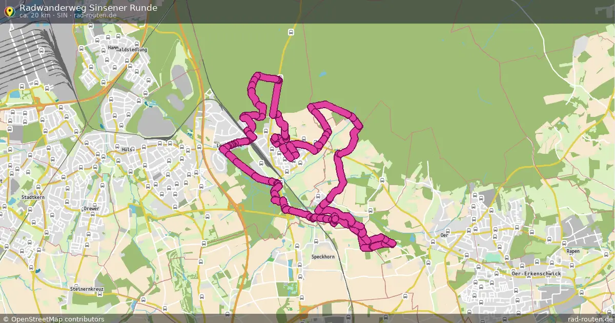 Radwanderweg Sinsener Runde (SIN) – Fernradroute auf Rad-Routen.de