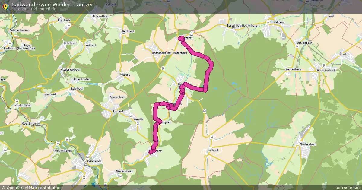 Radwanderweg Woldert-Lautzert – Fernradroute auf Rad-Routen.de