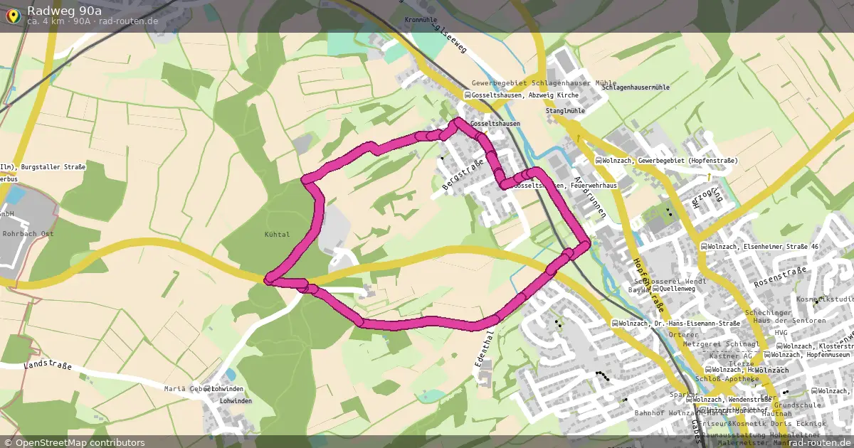 Radweg 90a (90a) – Fernradroute auf Rad-Routen.de