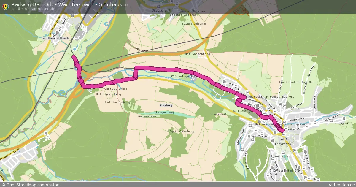 Radweg Bad Orb - Wächtersbach - Gelnhausen – Fernradroute auf Rad-Routen.de